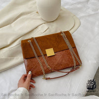 Petite Pochette Bandoulière Femme - modèle Marron - Sac Roche ™