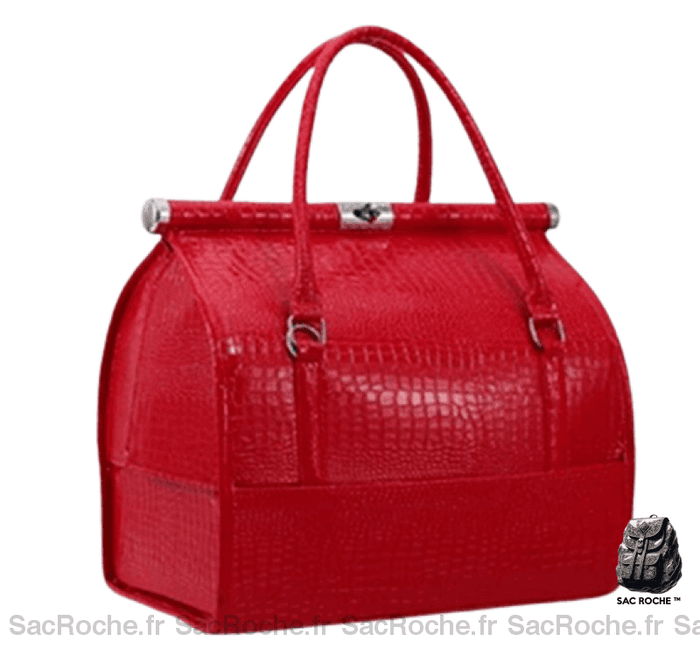 Poche Cosmétique Femme Élégante Rouge Sac À Main Femme