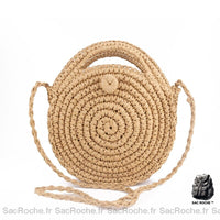 Pochette Bandoulière Ronde Paille Tissée Bohème - Sac Roche ™