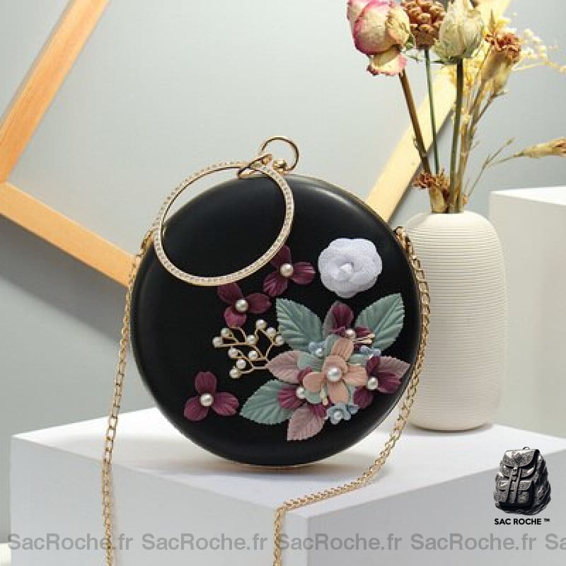Pochette Baroque Noire Noir Pochette Femme