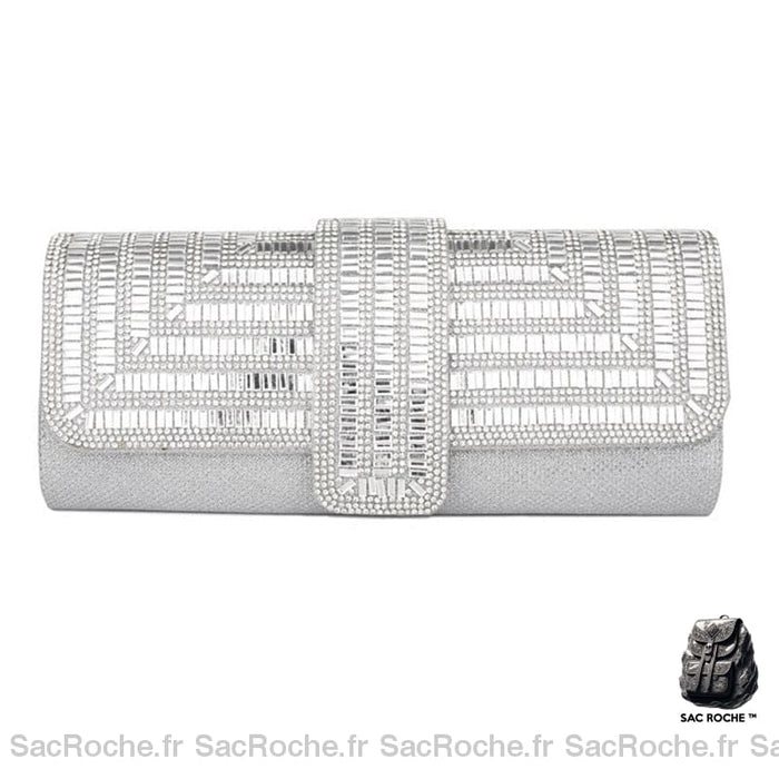 Pochette Brillante Femme Argent Pochette Femme