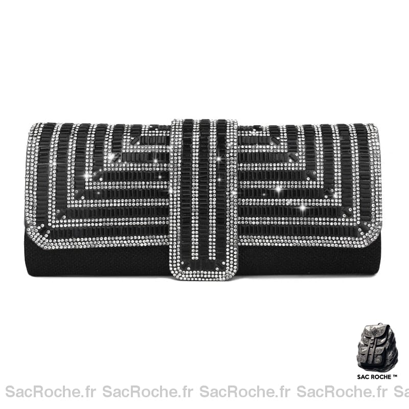 Pochette Brillante Femme Noir Pochette Femme