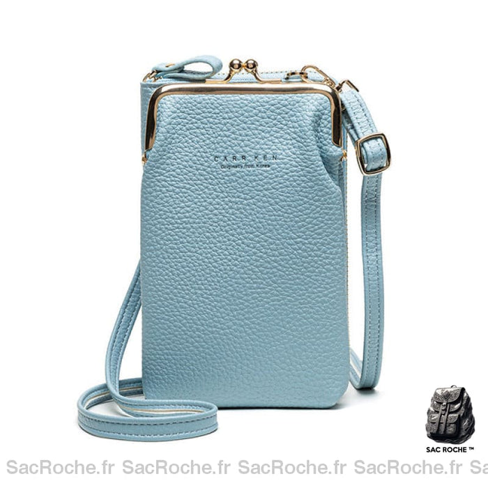 Pochette Femme Luxe - Grand Portefeuille Bleu Pochette Femme