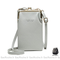 Pochette Femme Luxe - Grand Portefeuille - modèle Gris - Sac Roche ™