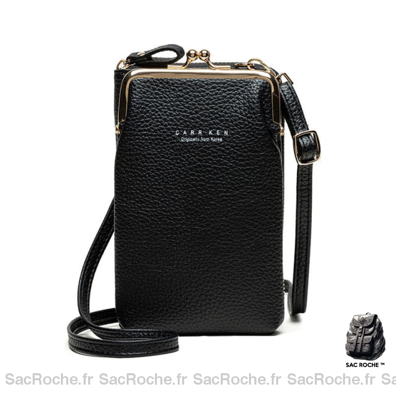 Pochette Femme Luxe - Grand Portefeuille Noir Pochette Femme