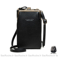 Pochette Femme Luxe - Grand Portefeuille - modèle Noir - Sac Roche ™
