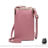 Pochette Femme Luxe - Grand Portefeuille - modèle Rose foncé - Sac Roche ™