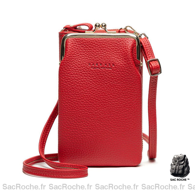 Pochette Femme Luxe - Grand Portefeuille Rouge Pochette Femme