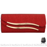 Pochette femme soirée chic - modèle Rouge - Sac Roche ™