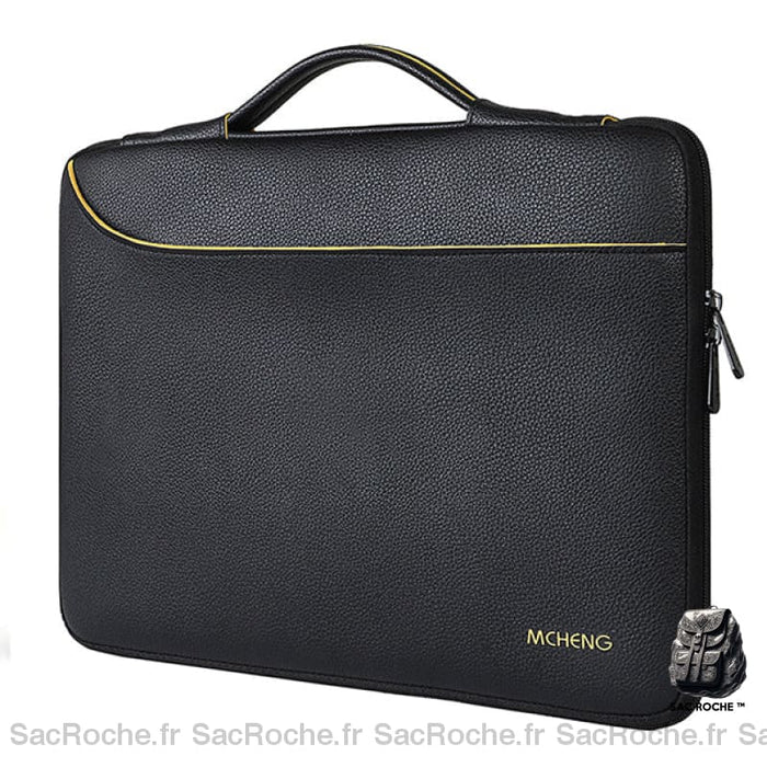 Pochette Hydrofuge Ordinateur Simili Cuir Noir Noir / 13 Pouces Sacoches