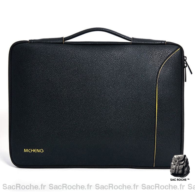 Pochette Hydrofuge Ordinateur Simili Cuir Noir Sacoches
