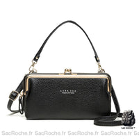 Pochette Luxe Femme Multifonctions Porte Monnaie - modèle Noir - Sac Roche ™