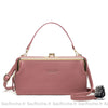 Pochette Luxe Femme Multifonctions Porte Monnaie Rose Foncé Pochette Femme