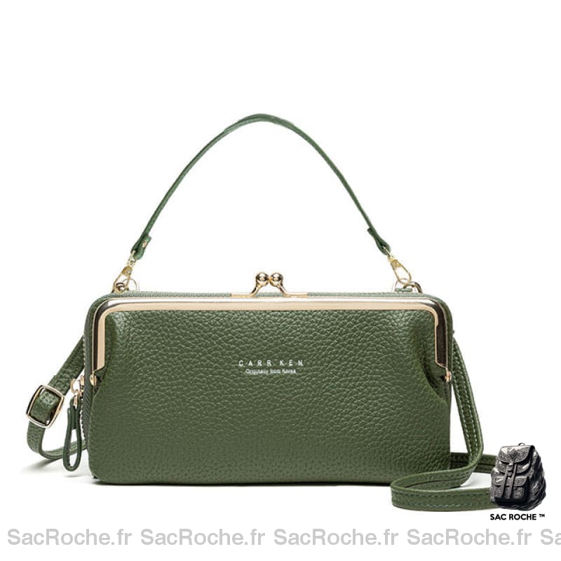 Pochette Luxe Femme Multifonctions Porte Monnaie Vert Pochette Femme