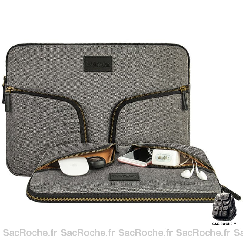 Pochette Ordinateur 13-15 Noir/Gris - Protection & Style Gris / 13 Pouces Sacoches Ordinateur