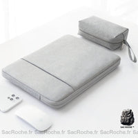 Pochette Ordinateur Rembourrée - 13 à 15 pouces - modèle Gris clair / 13 pouces - Sac Roche ™