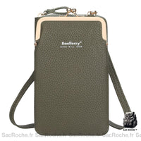 Pochette Portefeuille Simili Cuir Élégante - modèle Vert - Sac Roche ™