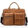 Porte-Documents En Cuir 15 Rétro - Ordinateur Marron Clair Sacoches Ordinateur