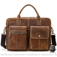 Porte-Documents en Cuir 15'' Rétro - Ordinateur - Sac Roche ™