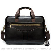 Porte-Documents Vintage Cuir 15'' - modèle Marron foncé - Sac Roche ™