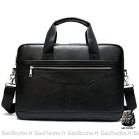 Porte-Documents Vintage Cuir 15'' - modèle Noir - Sac Roche ™