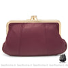 Porte Monnaie Femme Cuir Véritable Luxe Bordeaux Portefeuille
