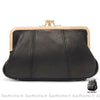 Porte Monnaie Femme Cuir Véritable Luxe Noir Portefeuille