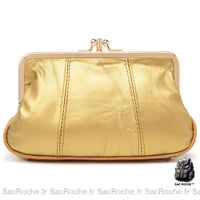 Porte monnaie femme cuir véritable luxe - modèle Or - Sac Roche ™
