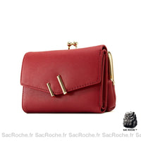 Porte monnaie femme luxe cuir - modèle Rouge - Sac Roche ™