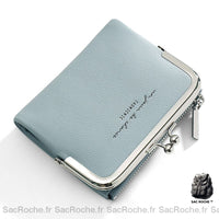 Portefeuille Cuir Femme avec Porte-Monnaie - modèle Bleu - Sac Roche ™