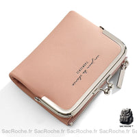 Portefeuille Cuir Femme avec Porte-Monnaie - modèle Rose - Sac Roche ™
