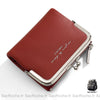 Portefeuille Cuir Femme Avec Porte-Monnaie Rouge Portefeuille Femme