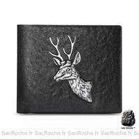 Portefeuille Cuir Luxe Homme Noir Portefeuilles