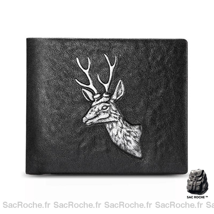 Portefeuille Cuir Luxe Homme Noir Portefeuilles