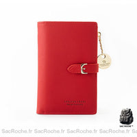 Portefeuille Femme 2 Volets - Grande Taille Rouge Portefeuille Femme