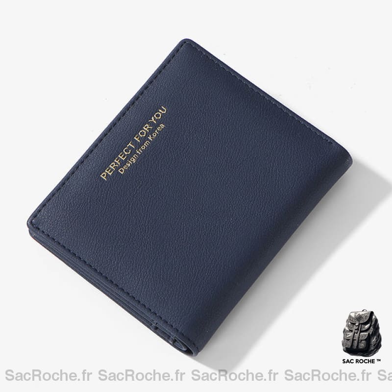 Portefeuille Femme Compact Et Petit Bleu Portefeuille Femme