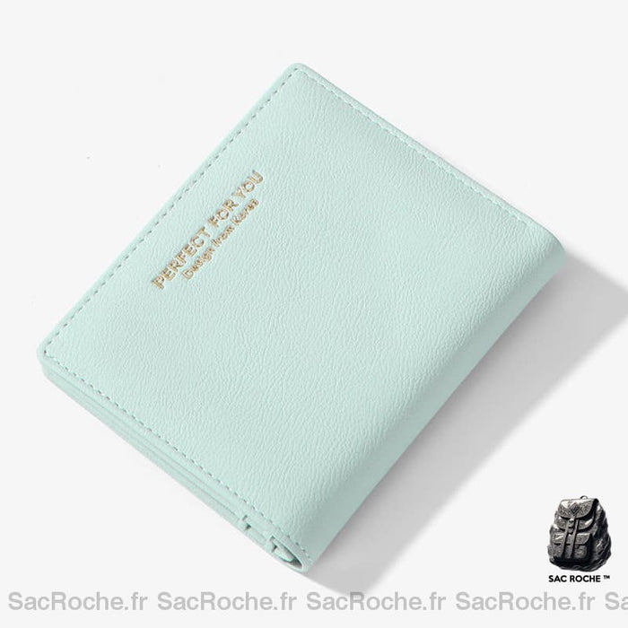 Portefeuille Femme Compact Et Petit Vert Pastel Portefeuille Femme