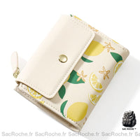 Portefeuille Femme Cuir Fruité Original - modèle Blanc - Sac Roche ™