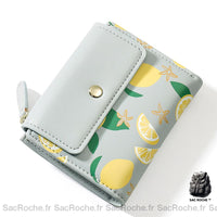 Portefeuille Femme Cuir Fruité Original - modèle Bleu - Sac Roche ™