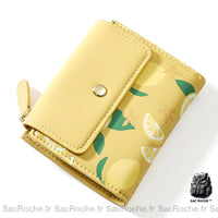 Portefeuille Femme Cuir Fruité Original - modèle Jaune - Sac Roche ™