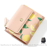 Portefeuille Femme Cuir Fruité Original - modèle Rose - Sac Roche ™