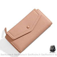 Portefeuille Femme Cuir Grainé Original - modèle Rose - Sac Roche ™