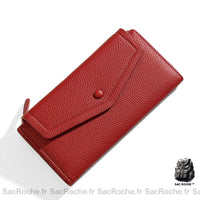 Portefeuille Femme Cuir Grainé Original - modèle Rouge - Sac Roche ™