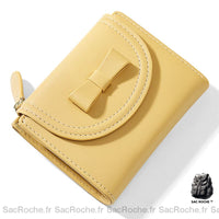 Portefeuille Femme Cuir Rouge Trendy - modèle Jaune - Sac Roche ™