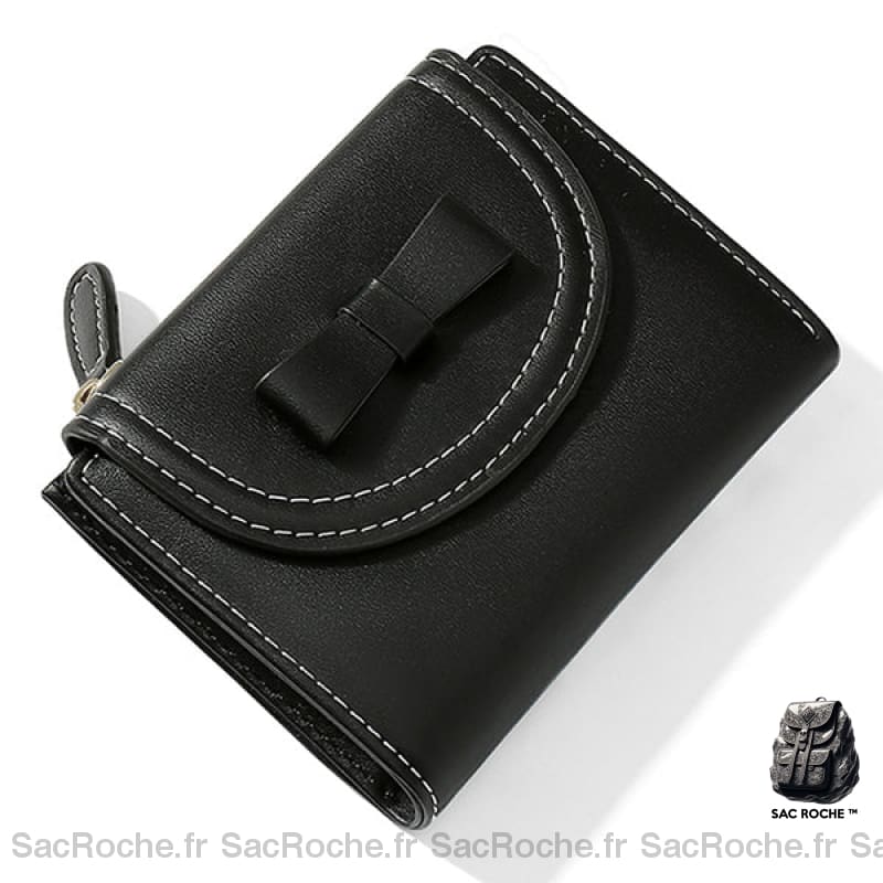 Portefeuille Femme Cuir Rouge Trendy Noir Portefeuille Femme