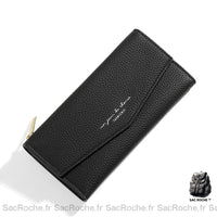 Portefeuille femme élégant et spacieux - modèle Noir - Sac Roche ™