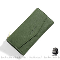 Portefeuille femme élégant et spacieux - modèle Vert - Sac Roche ™