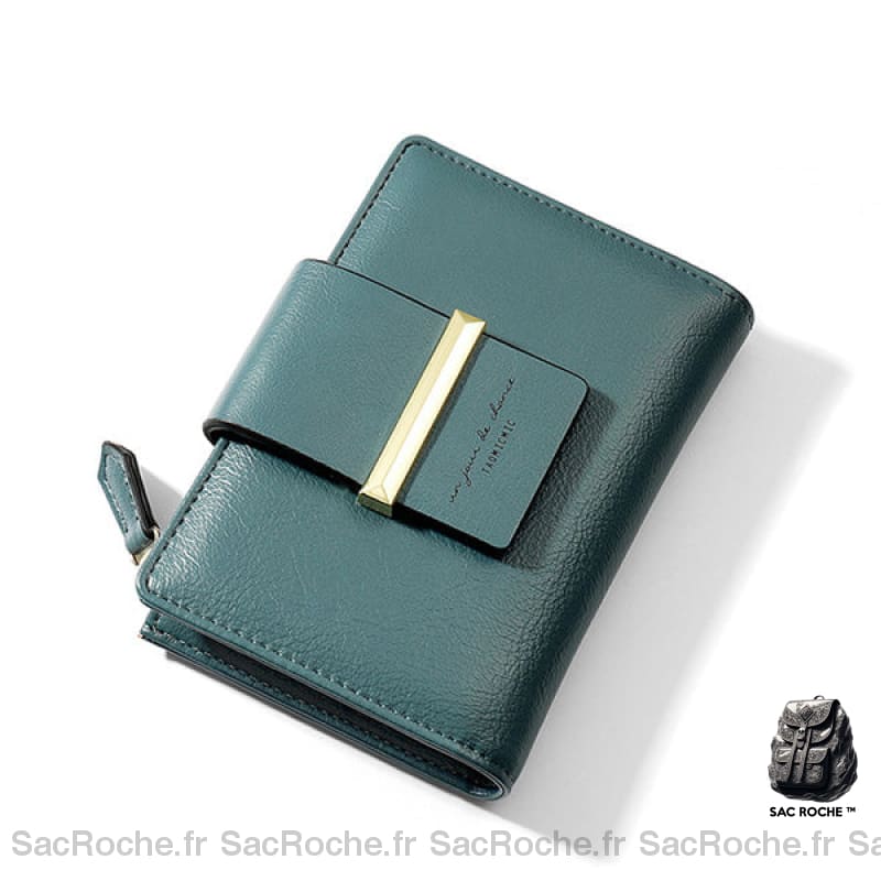 Portefeuille Femme En Simili Cuir - 2 Volets Bleu Portefeuille