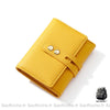 Portefeuille Femme Grainé À Compartiments Effet Jaune Portefeuille Femme