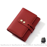 Portefeuille Femme Grainé à Compartiments Effet - modèle Rouge - Sac Roche ™